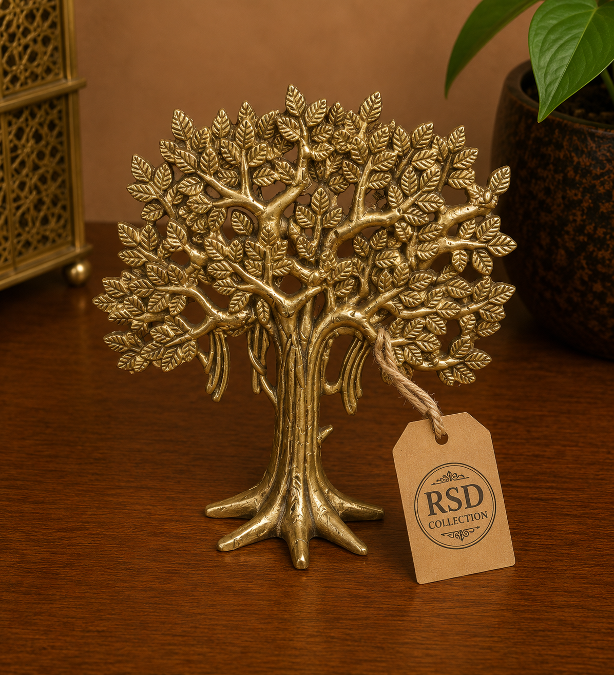 7 Inch Tree Statue brass statue & idol for Indian home decor