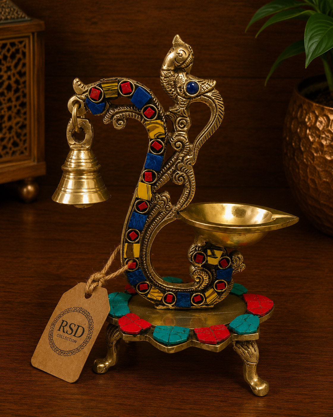 Peacock Diya diya & lamp for Indian home decor