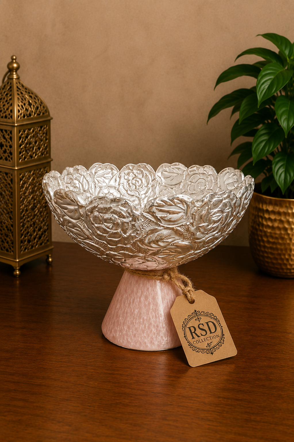 Pink Stone Fruit Basket bowl & basket for Indian home decor