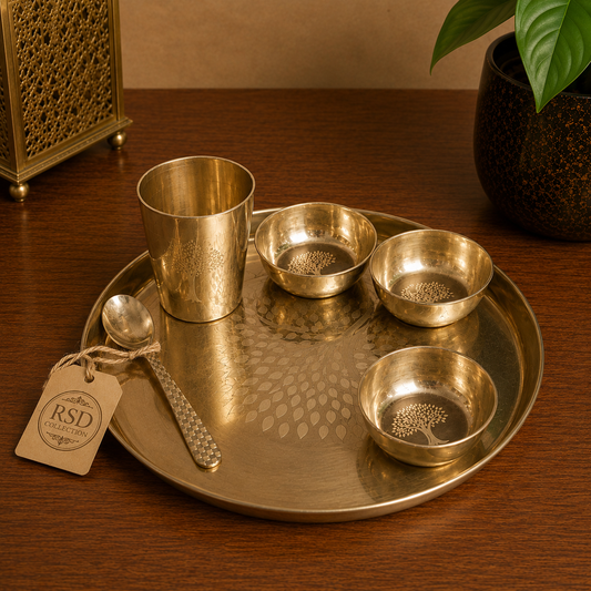 12 Inch Pooja Thali tray, plate & thali for Indian home decor