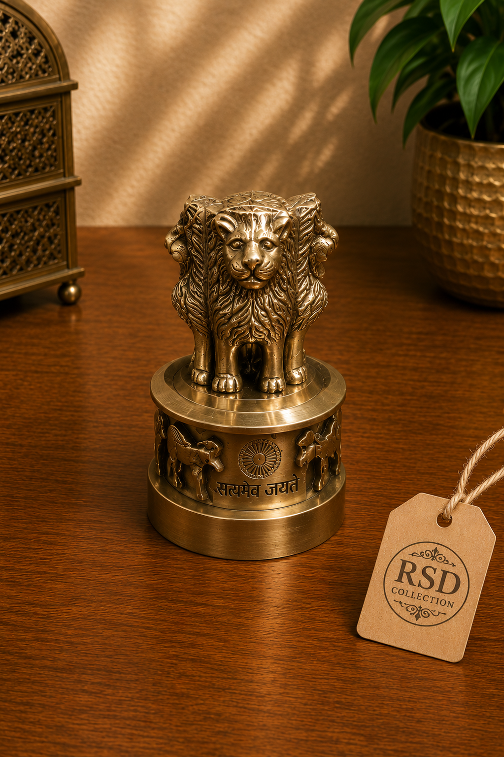 3 Inch Ashoka Pillar Emblem home decor for Indian home decor