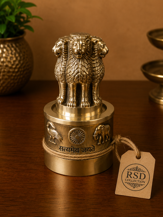 6 Inch Ashoka Pillar Emblem home decor for Indian home decor