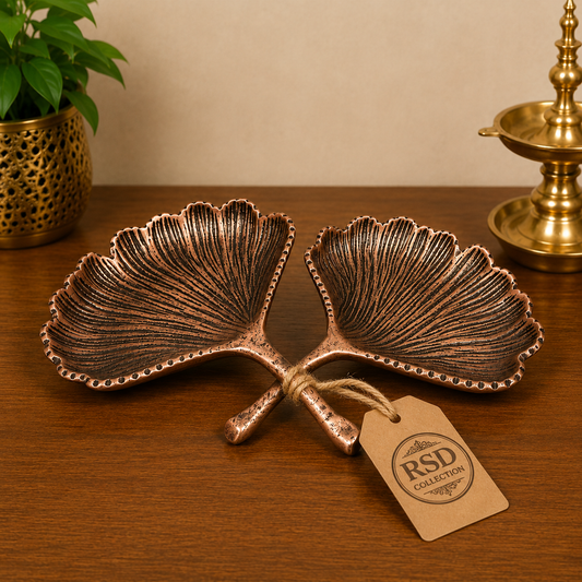 Double Leaf Tray tray, plate & thali for Indian home decor