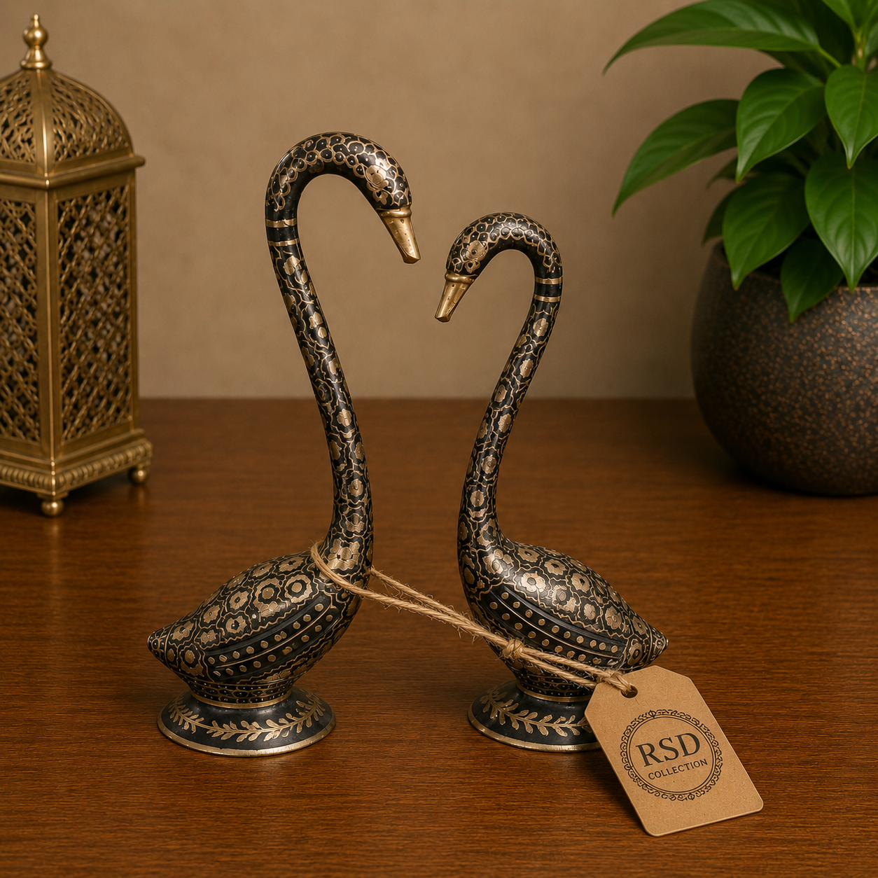 Duck Pair brass statue & idol for Indian home decor