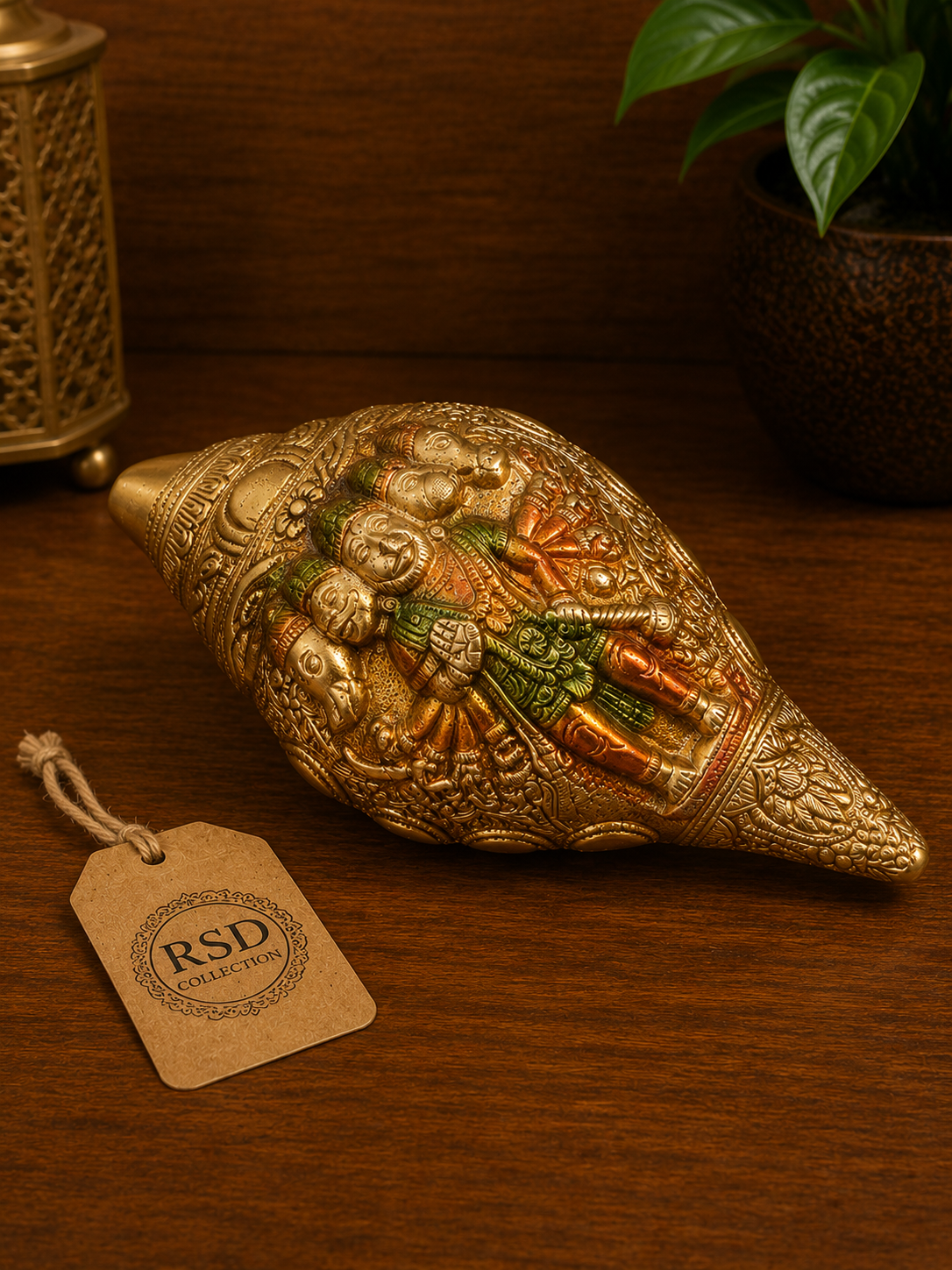 Panchmukhi Hanuman Shankh puja accessory for Indian home decor