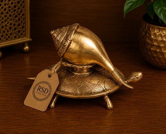 Plain Tortoise Shankh puja accessory for Indian home decor