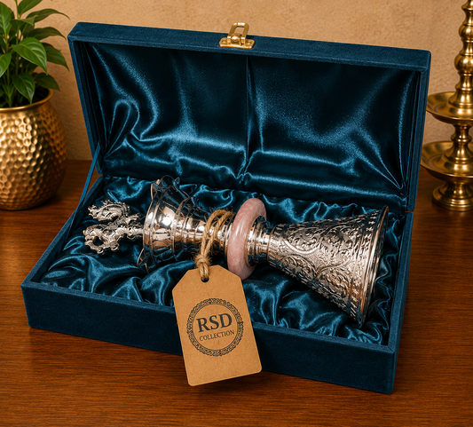 Silver Decorative Goblet In Velvet Box glassware & serveware for Indian home decor