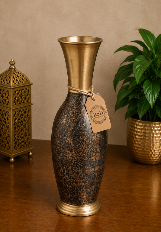 Single Black Vase decorative vase for Indian home decor