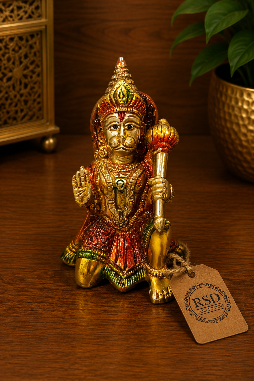 Sitting Hanuman Statue brass statue & idol for Indian home decor
