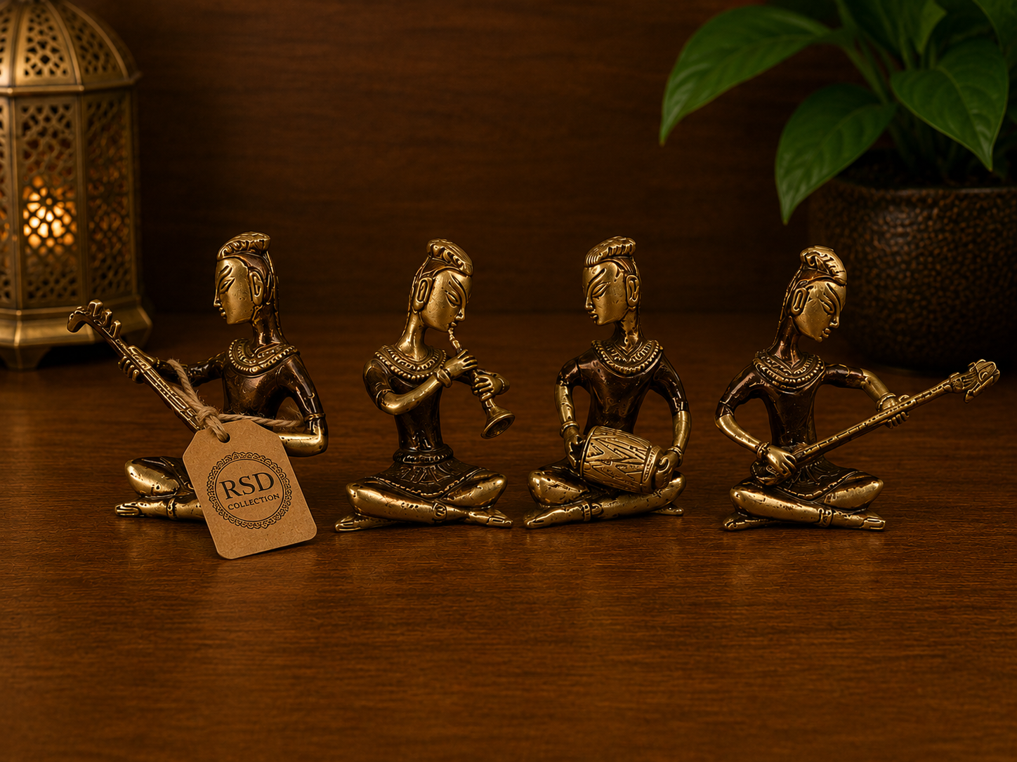 Statue Set Of 5 brass statue & idol for Indian home decor