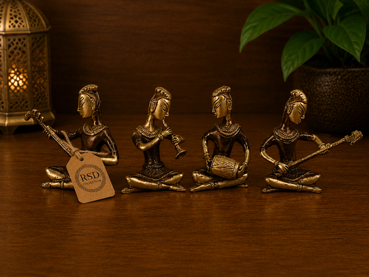 Statue Set Of 5 brass statue & idol for Indian home decor